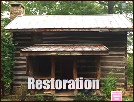 Historic Log Cabin Restoration  Mattaponi, Virginia